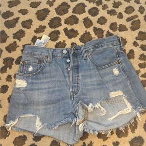 Levi’s 501 Distressed Denim Shorts